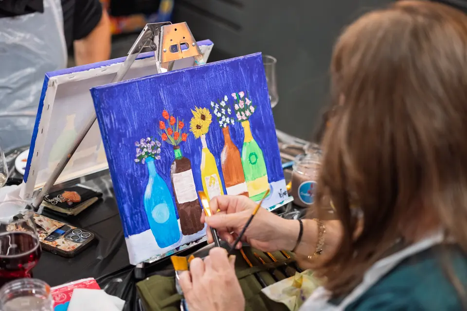 Photo 80 of 87, painting Bottle Bouquets at Greenville Beer Exchange