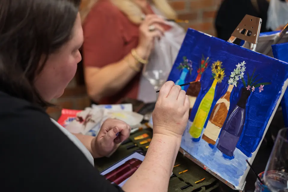 Photo 84 of 87, painting Bottle Bouquets at Greenville Beer Exchange