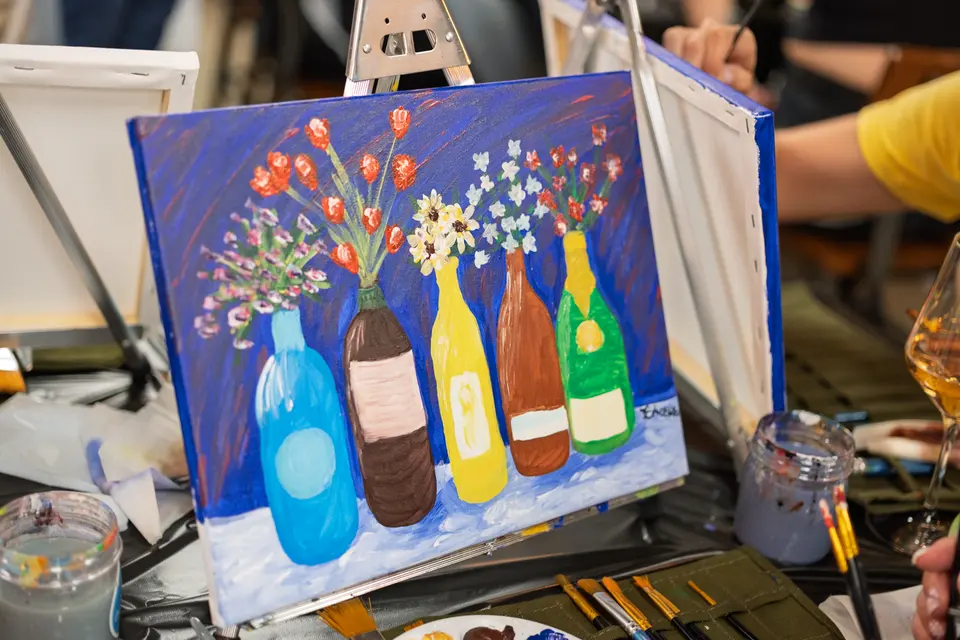 Photo 85 of 87, painting Bottle Bouquets at Greenville Beer Exchange