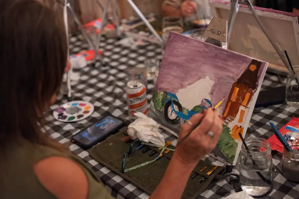 Photo 44 of 63, painting Spooky Cruiser at Stubborn Mule Restaurant & Brewery