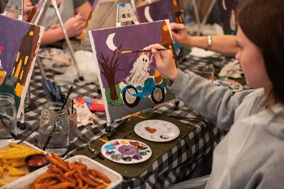 Photo 56 of 63, painting Spooky Cruiser at Stubborn Mule Restaurant & Brewery